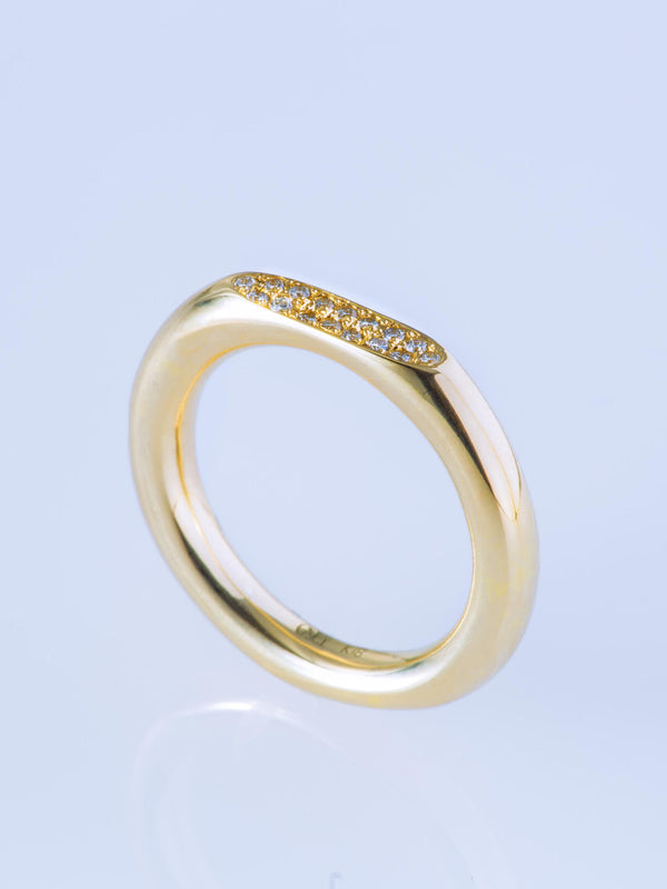 SURFACE K18YG MELEEDIAMOND MIRROR  RING