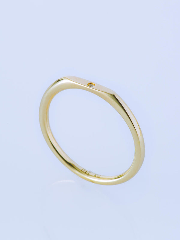 SURFACE K18YG POINT  MIRROR SLIM  RING