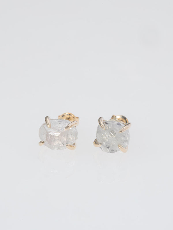 GENSEKI 2CT K10YG PIERCED EARRINGS