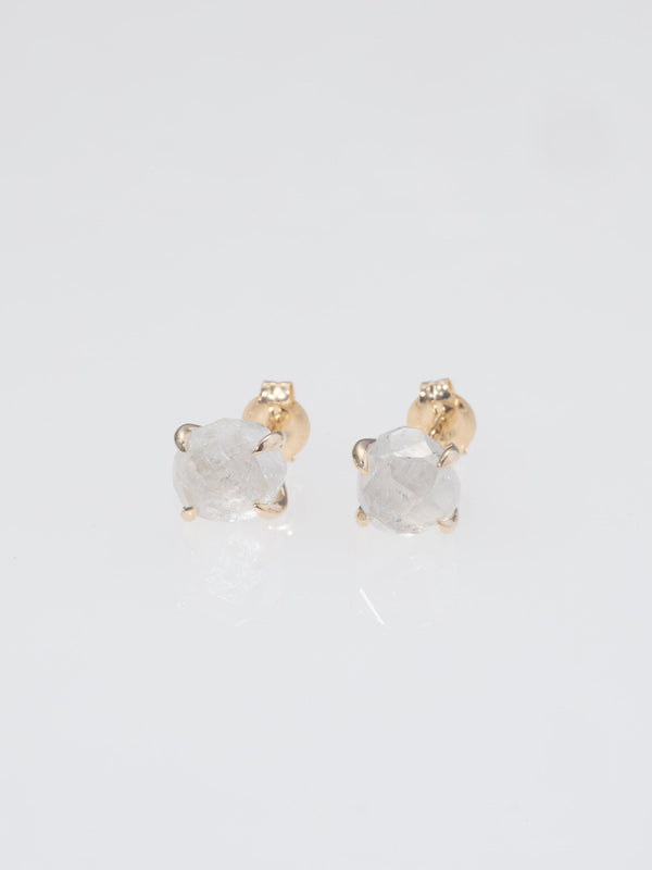 GENSEKI 1CT K10YG PIERCED EARRINGS