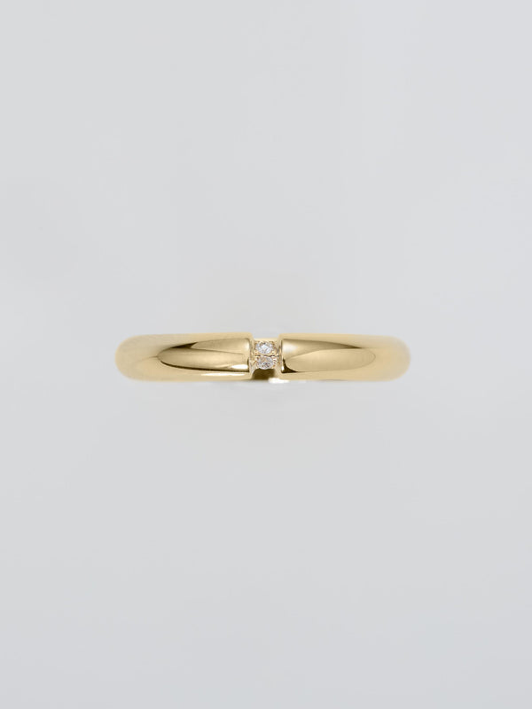 2PIECE BRIDGE DIAMOND RING K18YG × K18YG