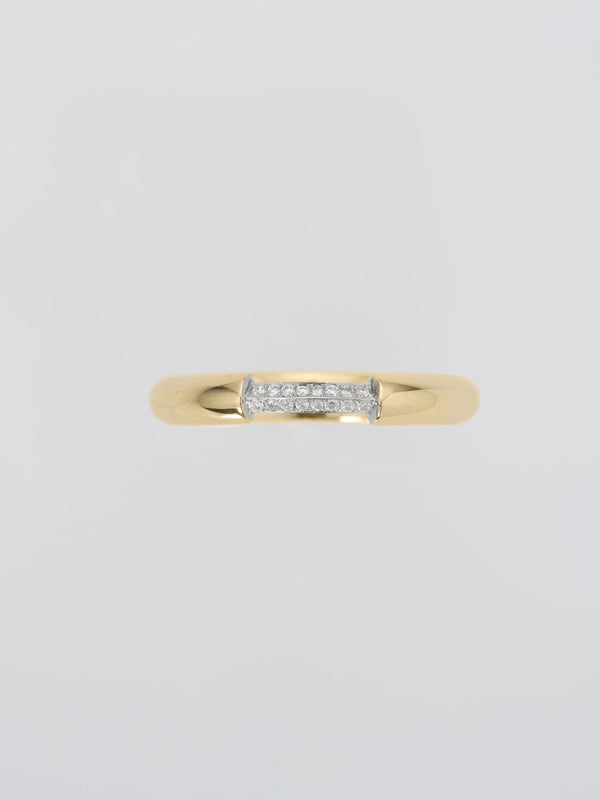 1/8 BRIDGE DIAMOND RING K18YG × PT900
