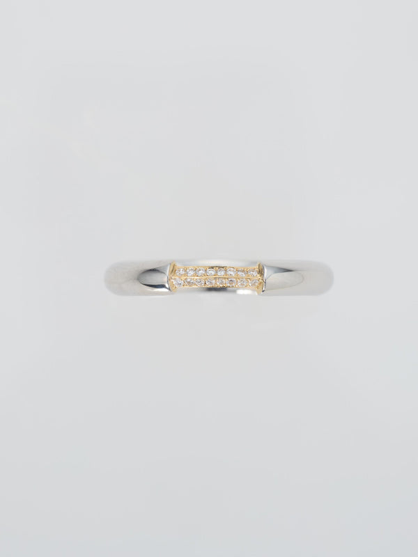 1/8 BRIDGE DIAMOND RING PT900 × K18YG