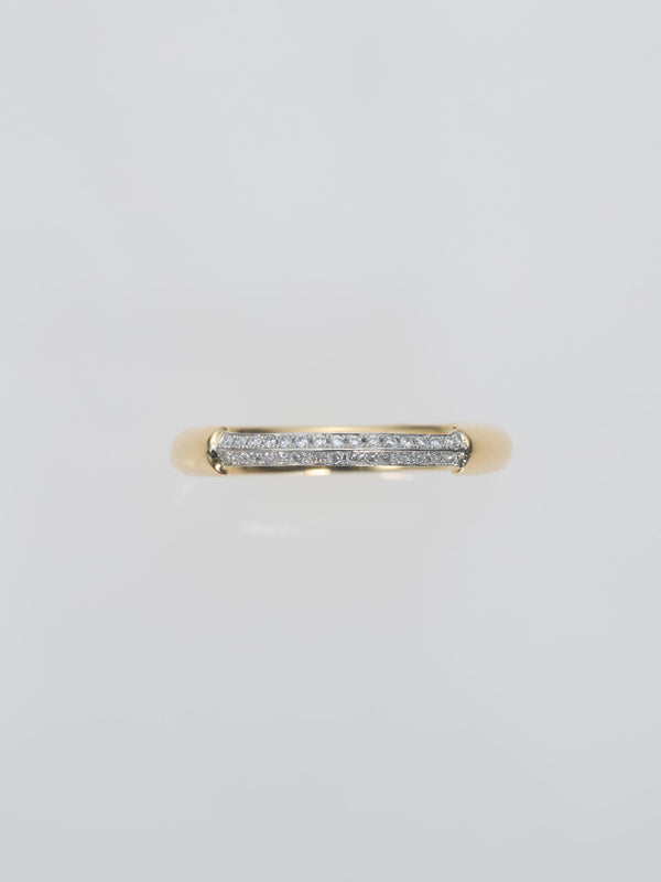 1/4 BRIDGE DIAMOND RING K18YG × PT900