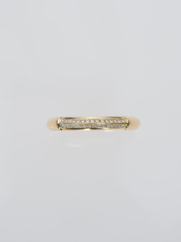 1/4 BRIDGE DIAMOND RING K18YG × K18YG