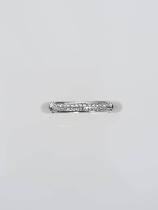 1/4 BRIDGE DIAMOND RING PT900 × PT900