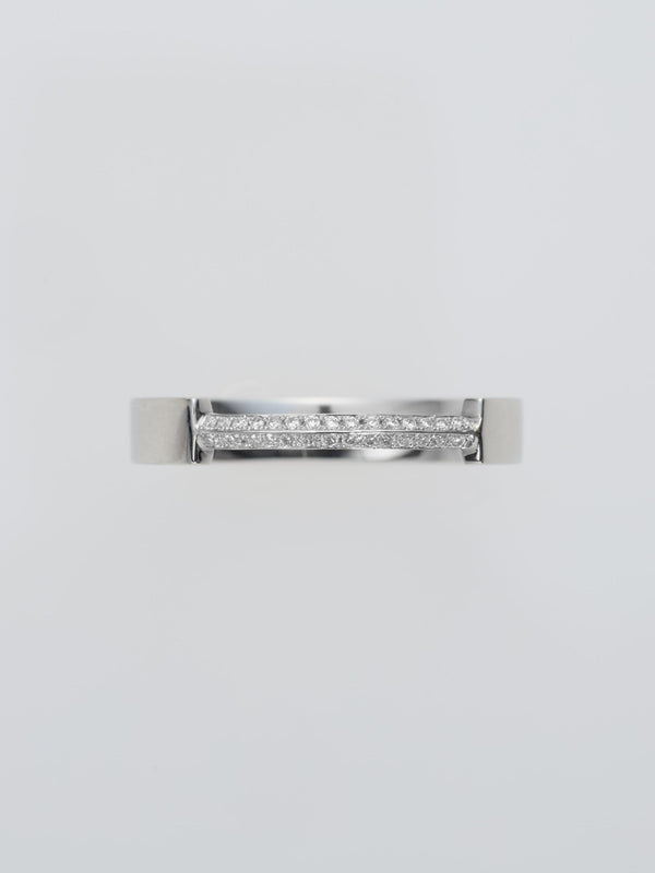 1/4 BRIDGE DIAMOND RING HIRA PT900 × PT900