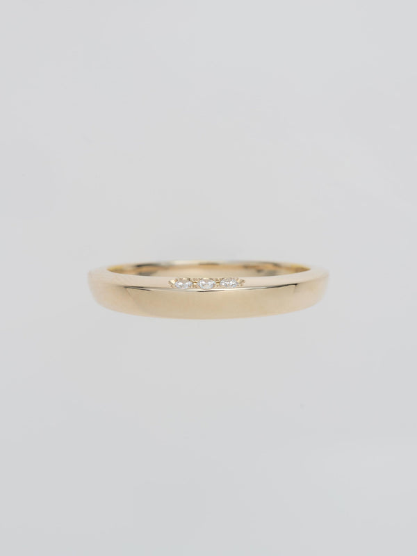 SMOOTH DIAMOND RING K10YG