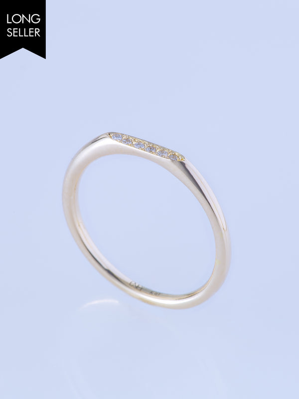 SURFACE MELEE DIAMOND MIRROR SLIM RING