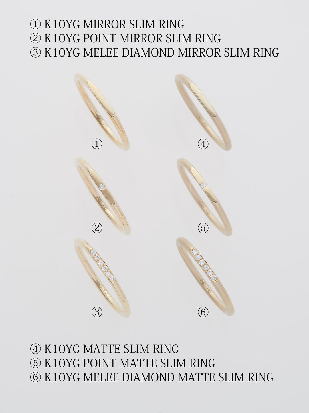 サーフェス K10YG マット仕上げ スリムリング | ENEY エネイ – ENEY